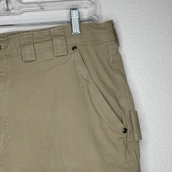 Duluth Trading Co. Cargo Shorts Mens Size 40 Beige Tan Flex Fire Hose Canvas - Picture 2 of 9